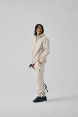 TECH BONDED NYLON JACKET - IVORY (MODEL SIDE2)