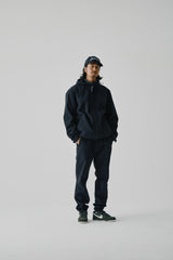 TECH BONDED NYLON PANTS - BLACK (MODEL FRONT)
