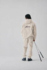 TECH BONDED NYLON PANTS - IVORY (MODEL BACK)