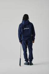 TECH BONDED NYLON PANTS - NAVY (MODEL BACK)