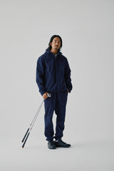 TECH BONDED NYLON PANTS - NAVY (MODEL FRONT)
