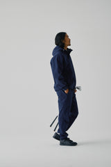 TECH BONDED NYLON PANTS - NAVY (MODEL SIDE)