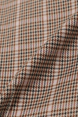 TUCK CHECK PANTS - BEIGE