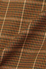 TUCK CHECK PANTS - MUSTARD