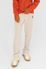 EMBLEM STRETCH PANTS - CREAM