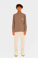 EMBLEM LS SHIRTS - BROWN