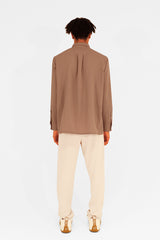 EMBLEM LS SHIRTS - BROWN