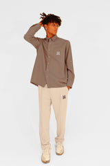 EMBLEM LS SHIRTS - BROWN