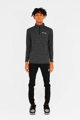 MOCKNECK LS ZIP JERSEY - CHARCOAL