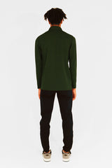 MOCKNECK LS ZIP JERSEY - GREEN