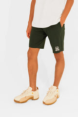 EMBLEM STRETCH SHORT PANTS - GREEN