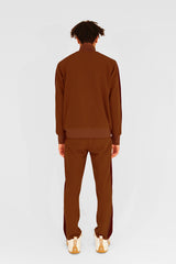 EMBLEM TRACK JACKET - BROWN