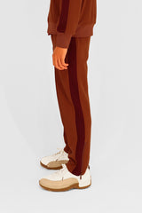 EMBLEM TRACK PANTS - BROWN