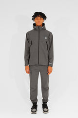 WATER-PROOF STRETCH NYLON JACKET - CHARCOAL