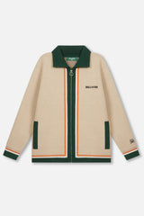 ZIP-UP KNIT JACKET - CREAM