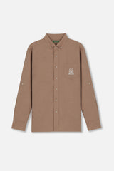 EMBLEM LS SHIRTS - BROWN