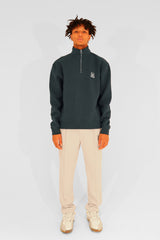 EMBLEM LS ZIP MOCKNECK - GREEN