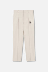 EMBLEM STRETCH PANTS - CREAM