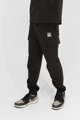 WATER-PROOF STRETCH CARGO PANTS - BLACK