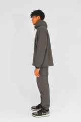 WATER-PROOF STRETCH NYLON JACKET - CHARCOAL
