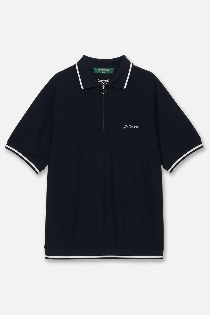 JACQUARD S/S POLO SHIRTS - NAVY – BELLMORE