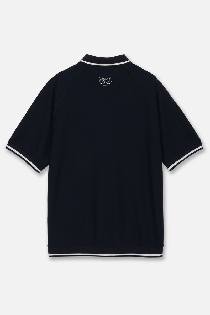 JACQUARD S/S POLO SHIRTS - NAVY – BELLMORE
