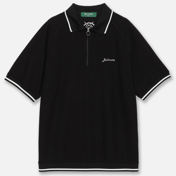 4月30日発売] JACQUARD S/S POLO SHIRTS - BLACK – BELLMORE