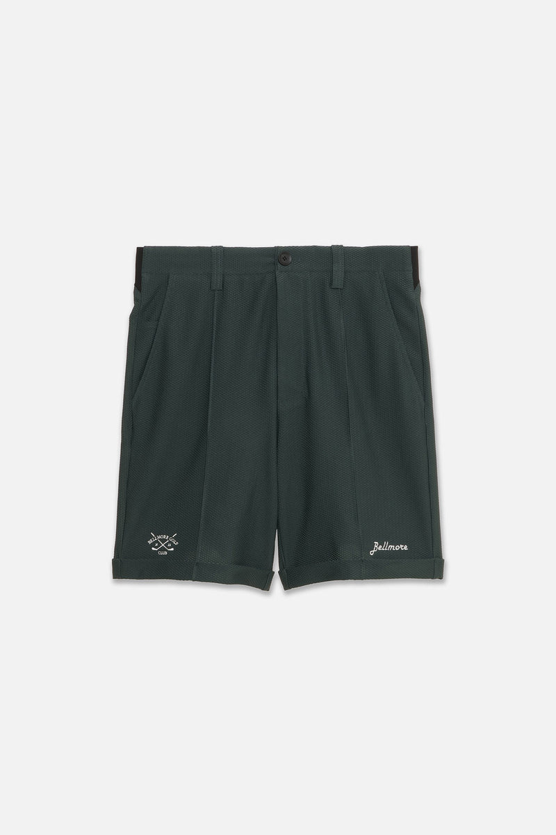 BELLMORE ベルモア　ハーフパンツ　ゴルフ　ストレッチ　サイズ30 M 5月22日発売] MESH TUCK SHORTS - GREEN – BELLMORE