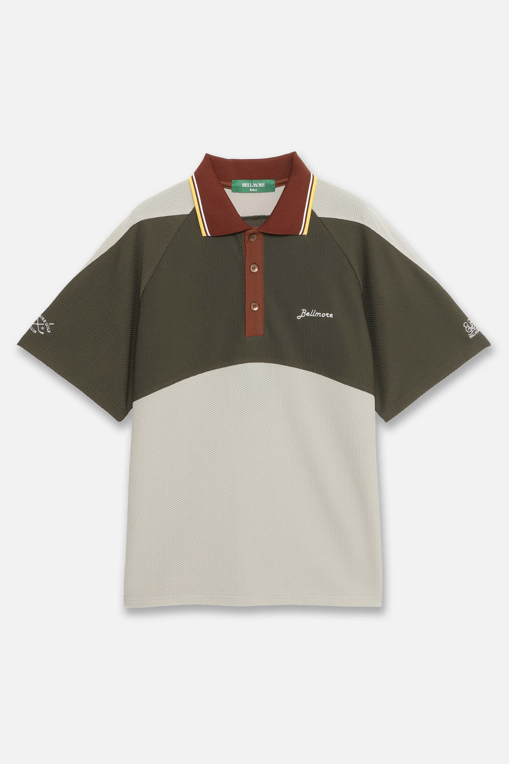 5月22日発売] PANELED S/S POLO SHIRTS - OLIVE – BELLMORE