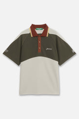 [5月22日発売] PANELED S/S POLO SHIRTS - OLIVE