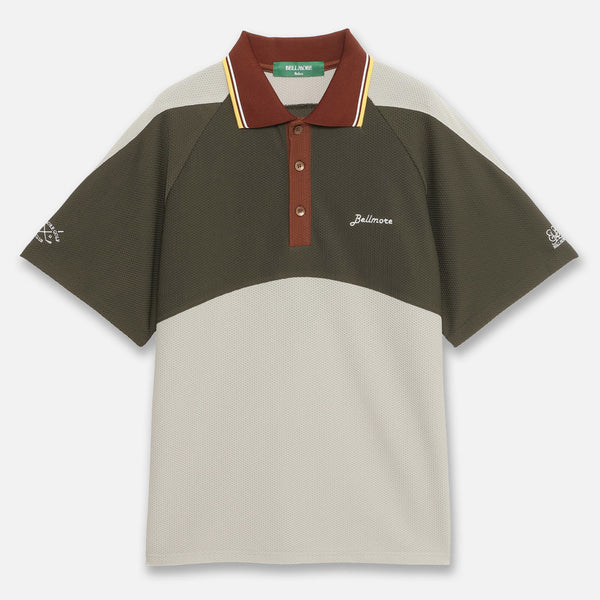 5月22日発売] PANELED S/S POLO SHIRTS - OLIVE – BELLMORE