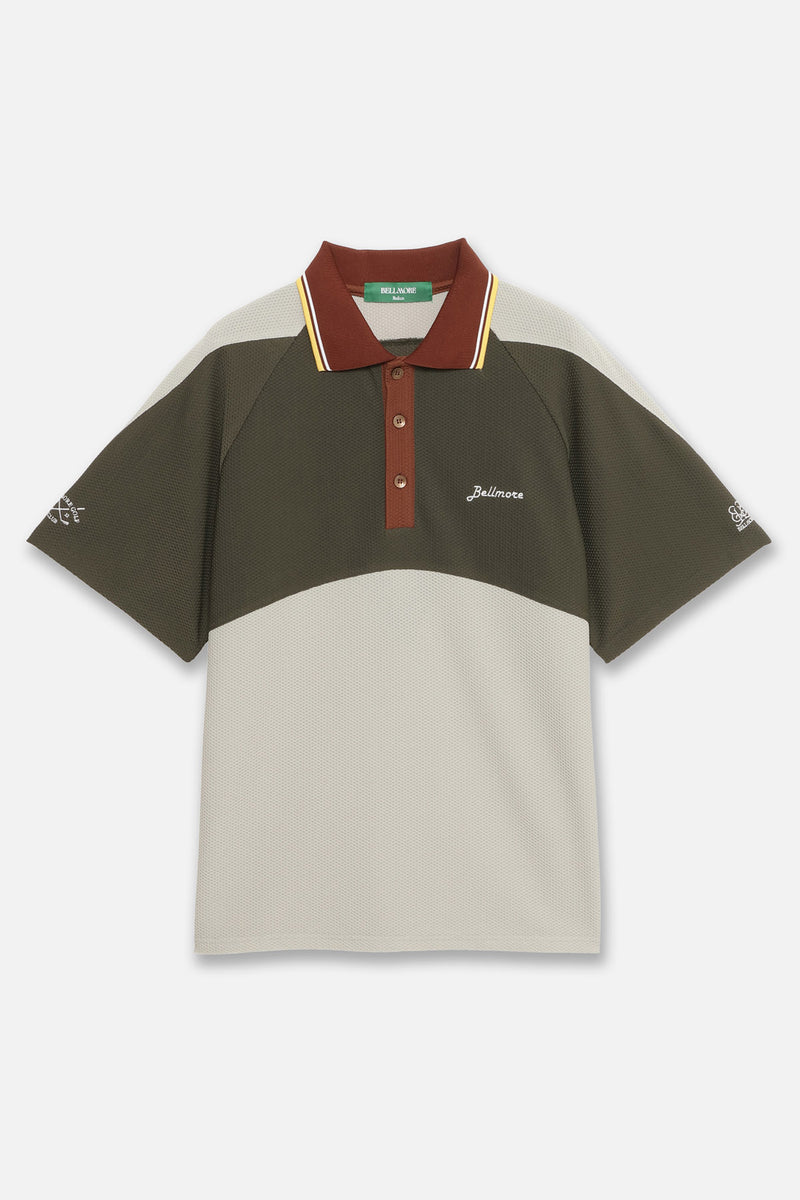 5月22日発売] PANELED S/S POLO SHIRTS - OLIVE – BELLMORE