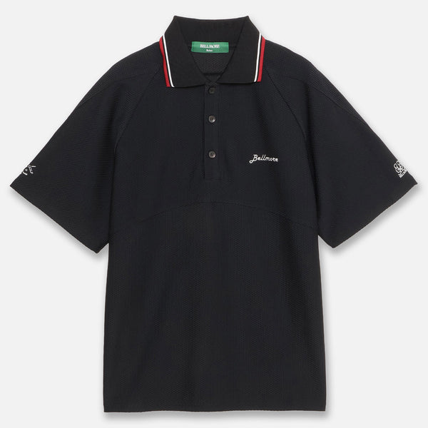 5月22日発売] PANELED S/S POLO SHIRTS - BLACK – BELLMORE