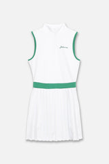 [7月23日発売] SLEEVE LESS MOCKNECK ONE PIECE - WHITE