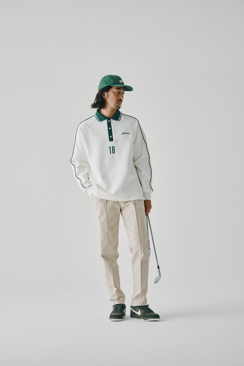 BELLMORE ゴルフウェア 白 2XLサイズ 9月25日発売] PIPING L/S POLO SHIRTS - WHITE – BELLMORE