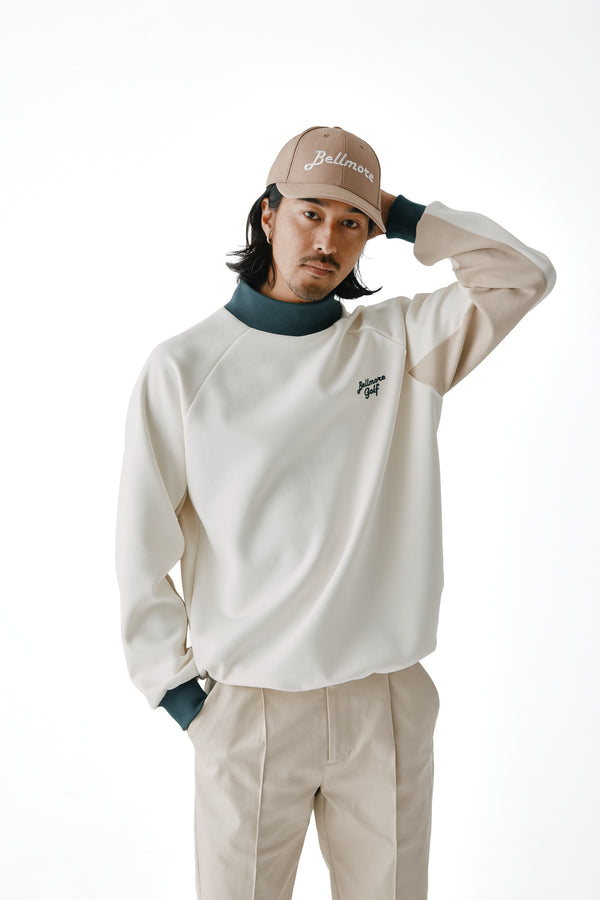 9月25日発売] PANEL MOCKNECK PULLOVER - IVORY – BELLMORE
