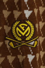 FRANCK MULLER×BELLMORE COLLAB PATTERNED L/S KNIT - BROWN