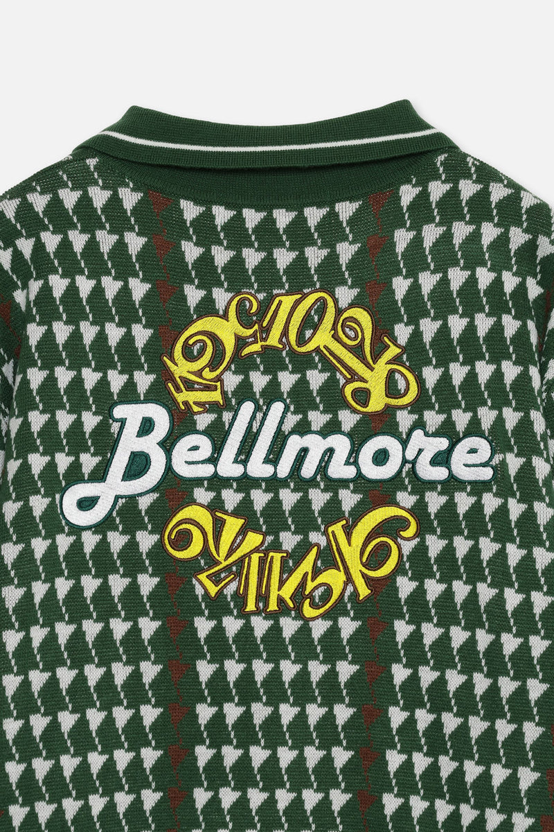 FRANCK MULLER×BELLMORE COLLAB PATTERNED L/S KNIT - GREEN