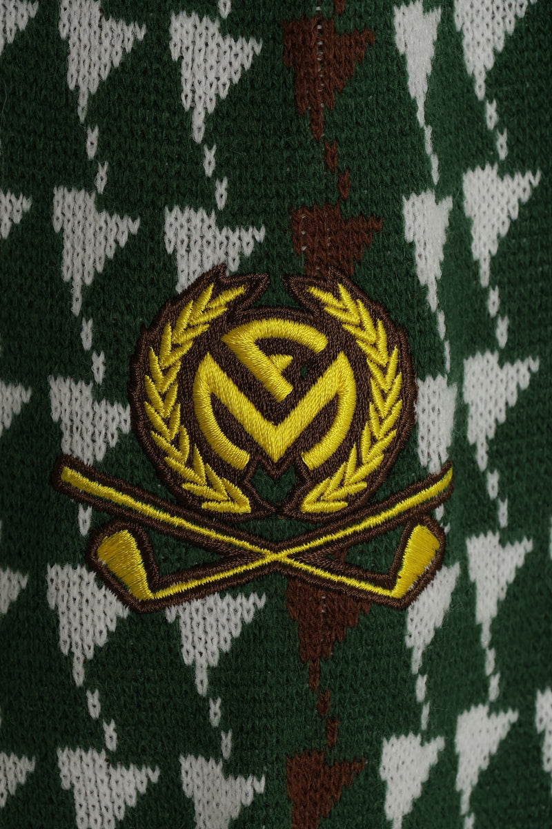 FRANCK MULLER×BELLMORE COLLAB PATTERNED L/S KNIT - GREEN