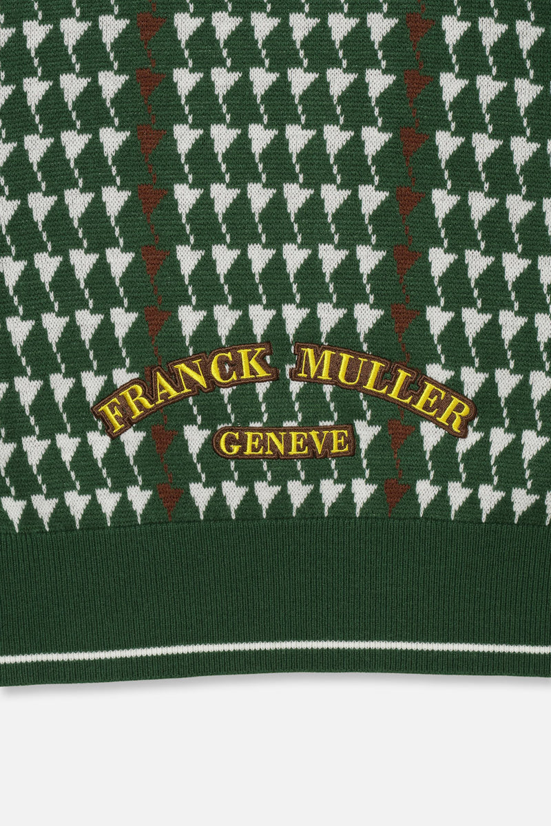 FRANCK MULLER×BELLMORE COLLAB PATTERNED L/S KNIT - GREEN