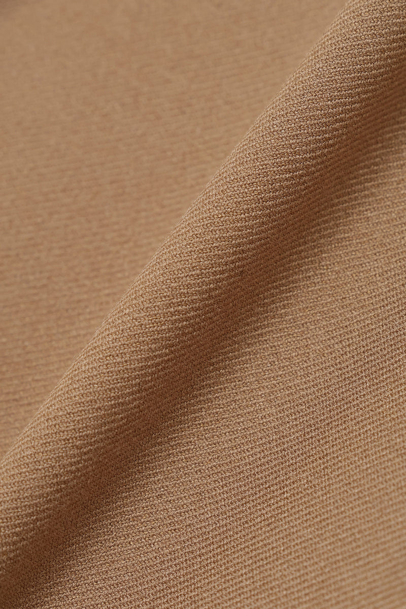 LINE SLEEVE L/S POLO SHIRTS - BEIGE