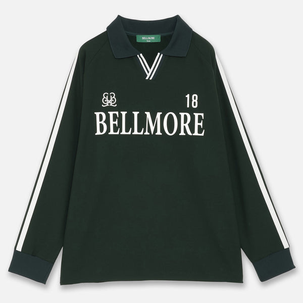 メンズウェア BELLMORE LINE SLEEVE L/S POLO SHIRTS LINE SLEEVE L/S POLO SHIRTS - GREEN – BELLMORE