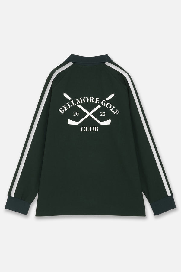 LINE SLEEVE L/S POLO SHIRTS - GREEN