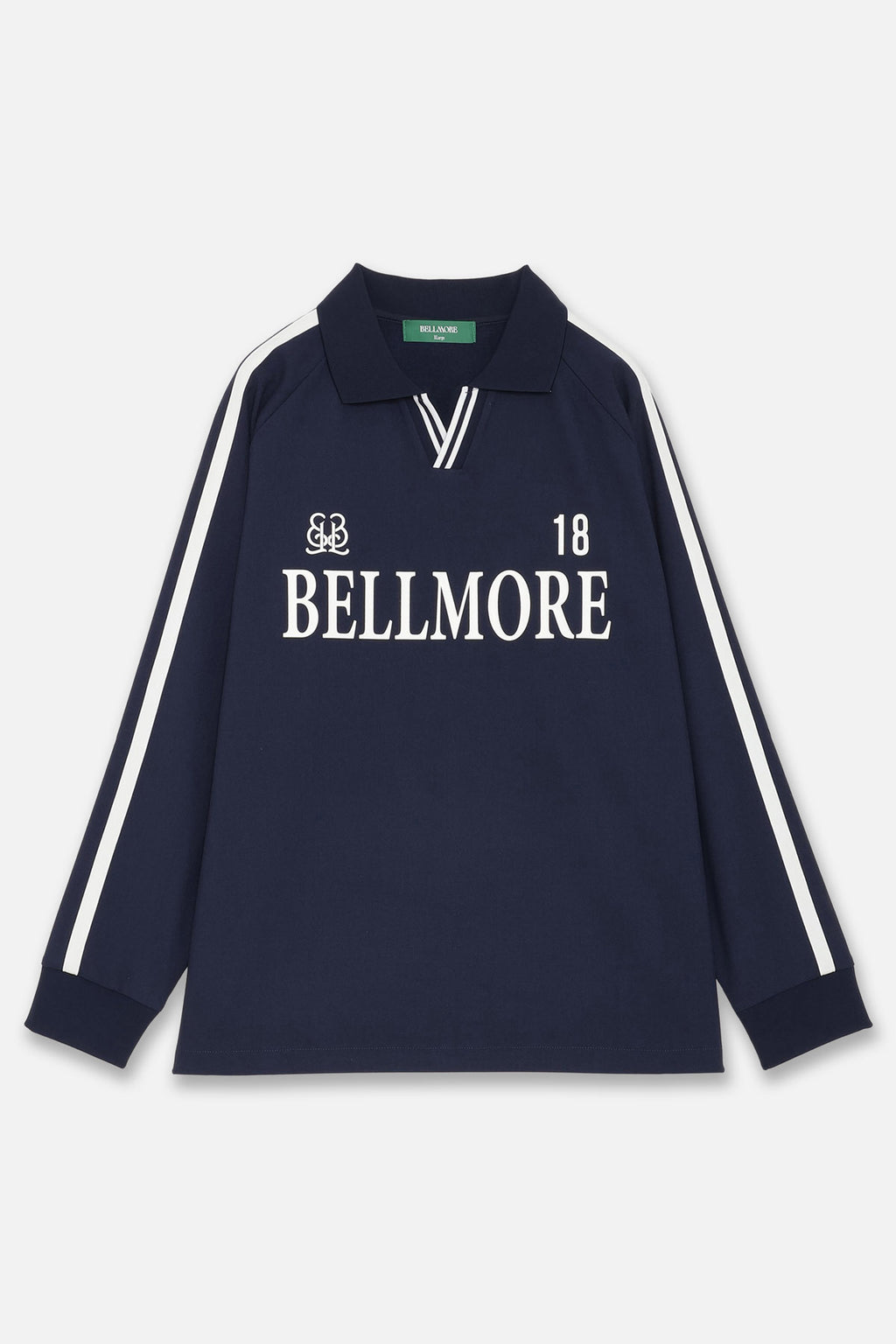 LINE SLEEVE L/S POLO SHIRTS - NAVY – BELLMORE