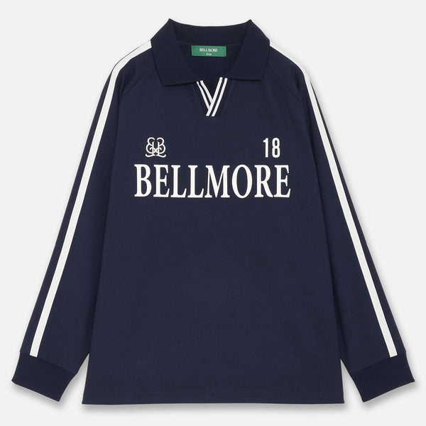 専用BELLMORE ゴルフ　ポロシャツネイビー LINE SLEEVE L/S POLO SHIRTS - NAVY – BELLMORE