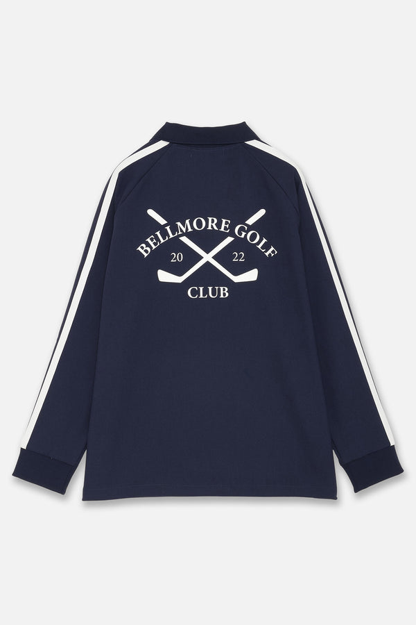 LINE SLEEVE L/S POLO SHIRTS - NAVY