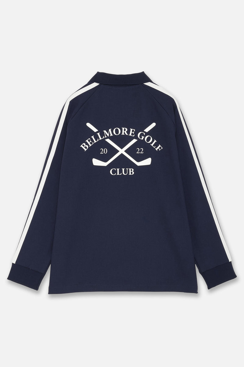 LINE SLEEVE L/S POLO SHIRTS - NAVY