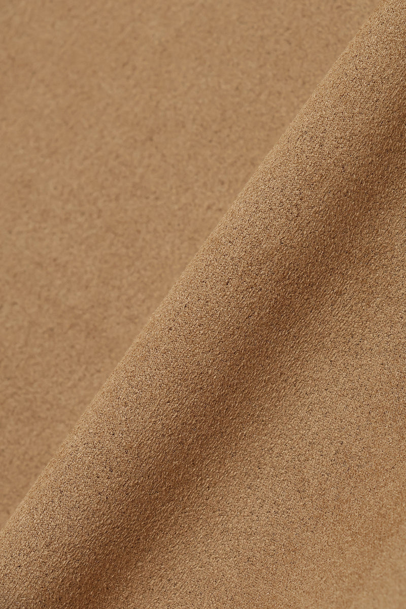 EMBLEM BUTTON L/S MOCKNECK - BROWN