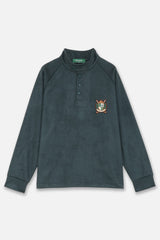 EMBLEM BUTTON L/S MOCKNECK - GREEN