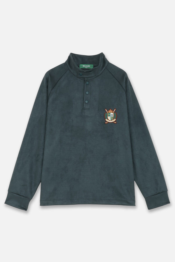 EMBLEM BUTTON L/S MOCKNECK - GREEN